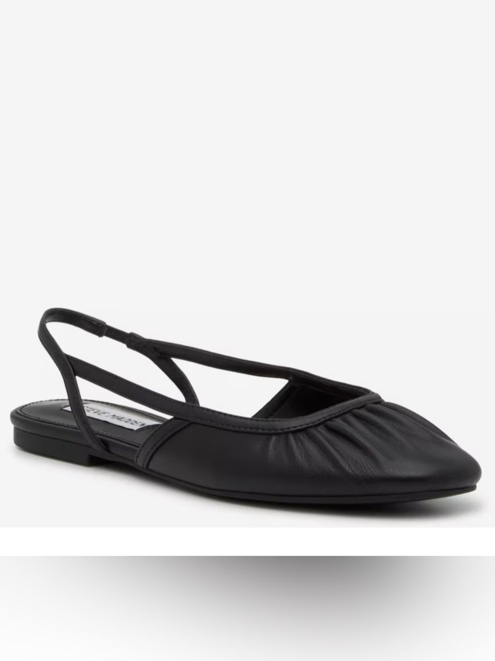 Steve Madden Trixx Black Pointed Toe Slingback Flats-Size 9